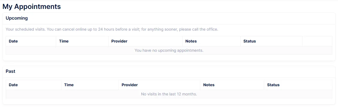 Portal My Appointments